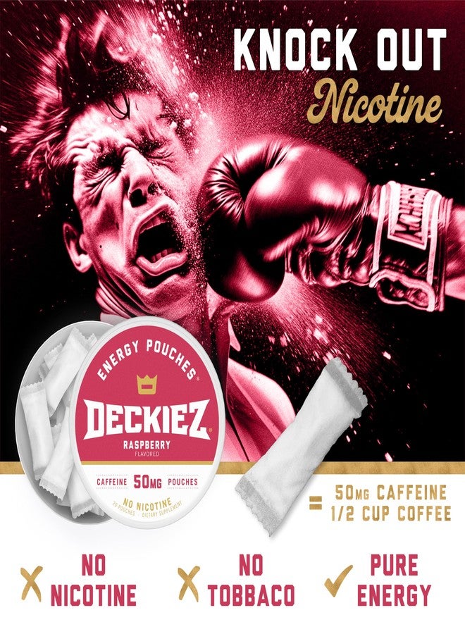 Deckiez Energy Pouches, 5 Cans (100 Pouches), Sugar Free Caffeine Supplement, Coffee Pouches & Energy Drink Alternative, 50mg Caffeine Pouches, 5 Pack Variety Flavors - Image 5